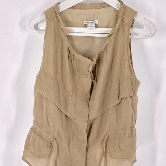 COCo Cobana Pull String Waist Safari Top S - Picture 5 of 8